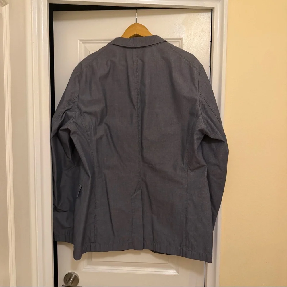 Hugo Boss Gray Sporty Two-Button Blazer in cotton fabric - Picture 4 of 10